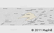Shaded Relief Panoramic Map of Tepa, desaturated