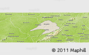 Shaded Relief Panoramic Map of Tepa, physical outside