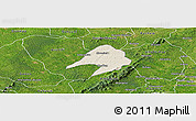 Shaded Relief Panoramic Map of Tepa, satellite outside