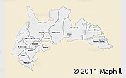 Classic Style 3D Map of Brong Ahafo, single color outside