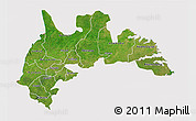 Satellite 3D Map of Brong Ahafo, cropped outside