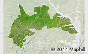 Satellite 3D Map of Brong Ahafo, lighten