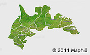 Satellite 3D Map of Brong Ahafo, single color outside