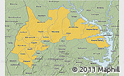 Savanna Style 3D Map of Brong Ahafo
