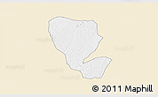 Classic Style 3D Map of Asutifi, single color outside