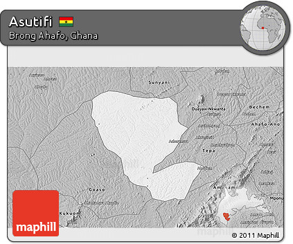 Gray 3D Map of Asutifi
