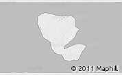 Gray 3D Map of Asutifi, single color outside