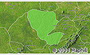 Political 3D Map of Asutifi, satellite outside