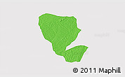 Political 3D Map of Asutifi, single color outside