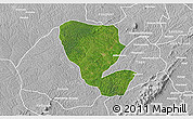 Satellite 3D Map of Asutifi, lighten, desaturated
