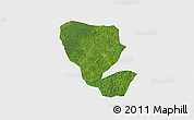 Satellite 3D Map of Asutifi, single color outside
