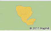 Savanna Style 3D Map of Asutifi, single color outside