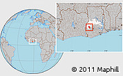 Gray Location Map of Asutifi, highlighted parent region