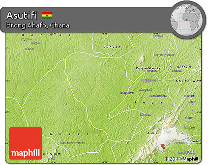 Physical Map of Asutifi