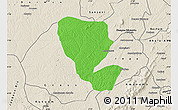 Political Map of Asutifi, shaded relief outside