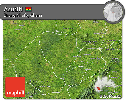 Satellite Map of Asutifi