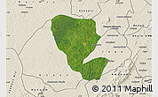 Satellite Map of Asutifi, shaded relief outside