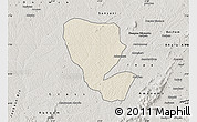 Shaded Relief Map of Asutifi, semi-desaturated