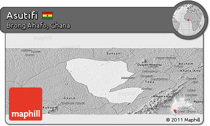 Gray Panoramic Map of Asutifi