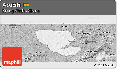 Gray Panoramic Map of Asutifi