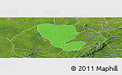 Political Panoramic Map of Asutifi, satellite outside