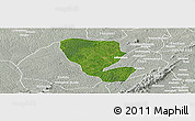 Satellite Panoramic Map of Asutifi, lighten, semi-desaturated