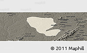 Shaded Relief Panoramic Map of Asutifi, darken