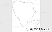 Blank Simple Map of Asutifi, cropped outside, no labels