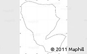 Blank Simple Map of Asutifi, cropped outside