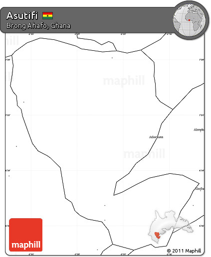 Blank Simple Map of Asutifi