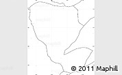 Blank Simple Map of Asutifi, no labels