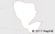 Classic Style Simple Map of Asutifi, cropped outside