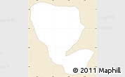 Classic Style Simple Map of Asutifi, single color outside