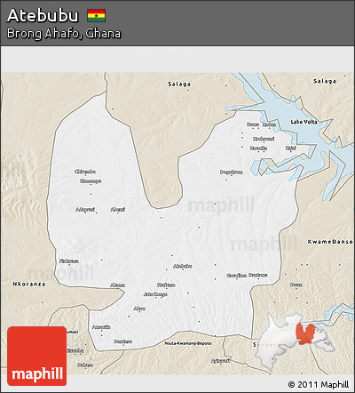 Classic Style 3D Map of Atebubu