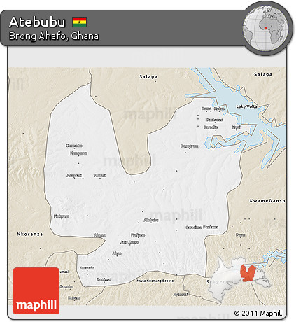 Classic Style 3D Map of Atebubu