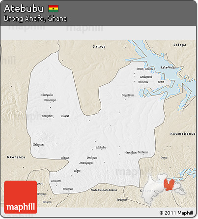 Classic Style 3D Map of Atebubu