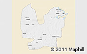 Classic Style 3D Map of Atebubu, single color outside