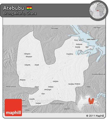 Gray 3D Map of Atebubu