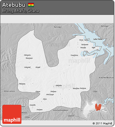 Gray 3D Map of Atebubu