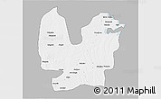Gray 3D Map of Atebubu, single color outside
