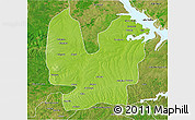 Physical 3D Map of Atebubu, satellite outside