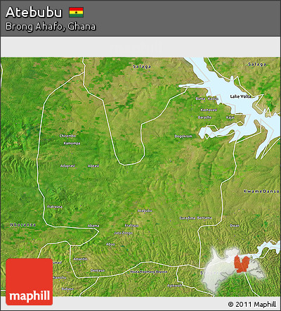 Satellite 3D Map of Atebubu