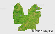 Satellite 3D Map of Atebubu, single color outside