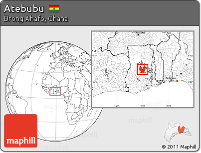 Blank Location Map of Atebubu
