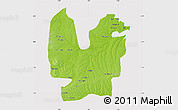 Physical Map of Atebubu, cropped outside