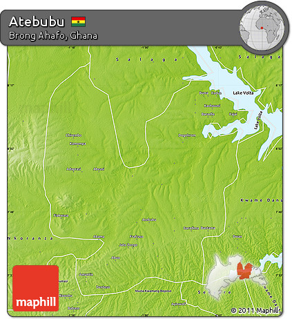 Physical Map of Atebubu