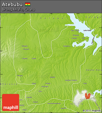 Physical Map of Atebubu
