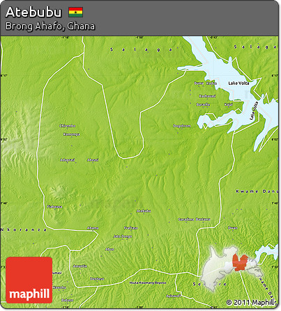 Physical Map of Atebubu