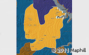 Political Map of Atebubu, darken