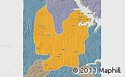Political Map of Atebubu, semi-desaturated